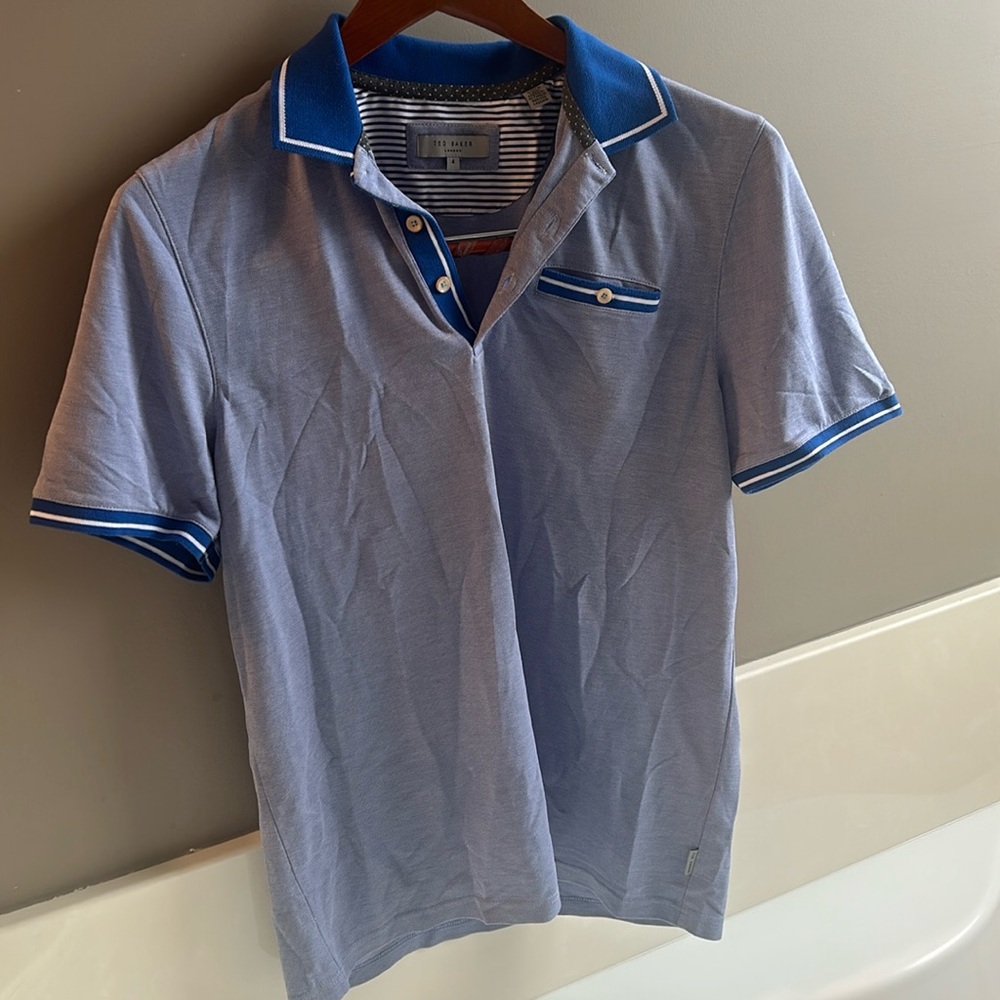 Ted Baker men's blue collared shirt